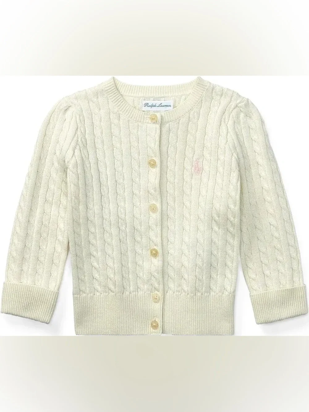 Ralph Lauren Mini Cable Cotton Cardigan